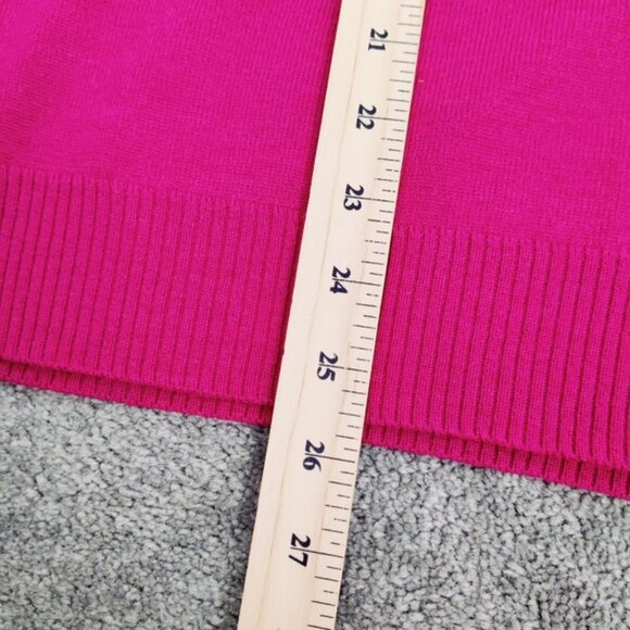 Jones New York Luxe Women's Cardigan Size XL Pink Merino Wool Barbiecore Elegant - Picture 8 of 13